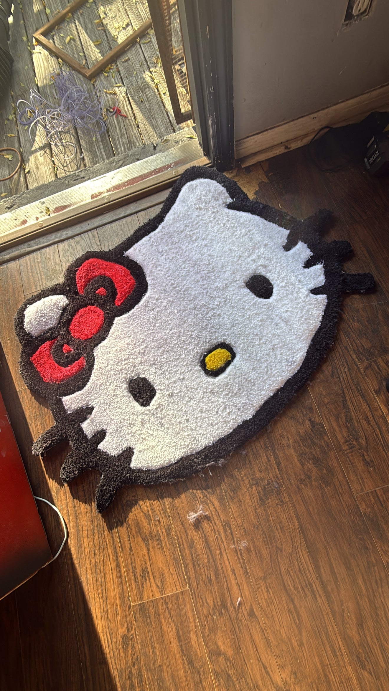 “Hello Cat” Tufted Rug